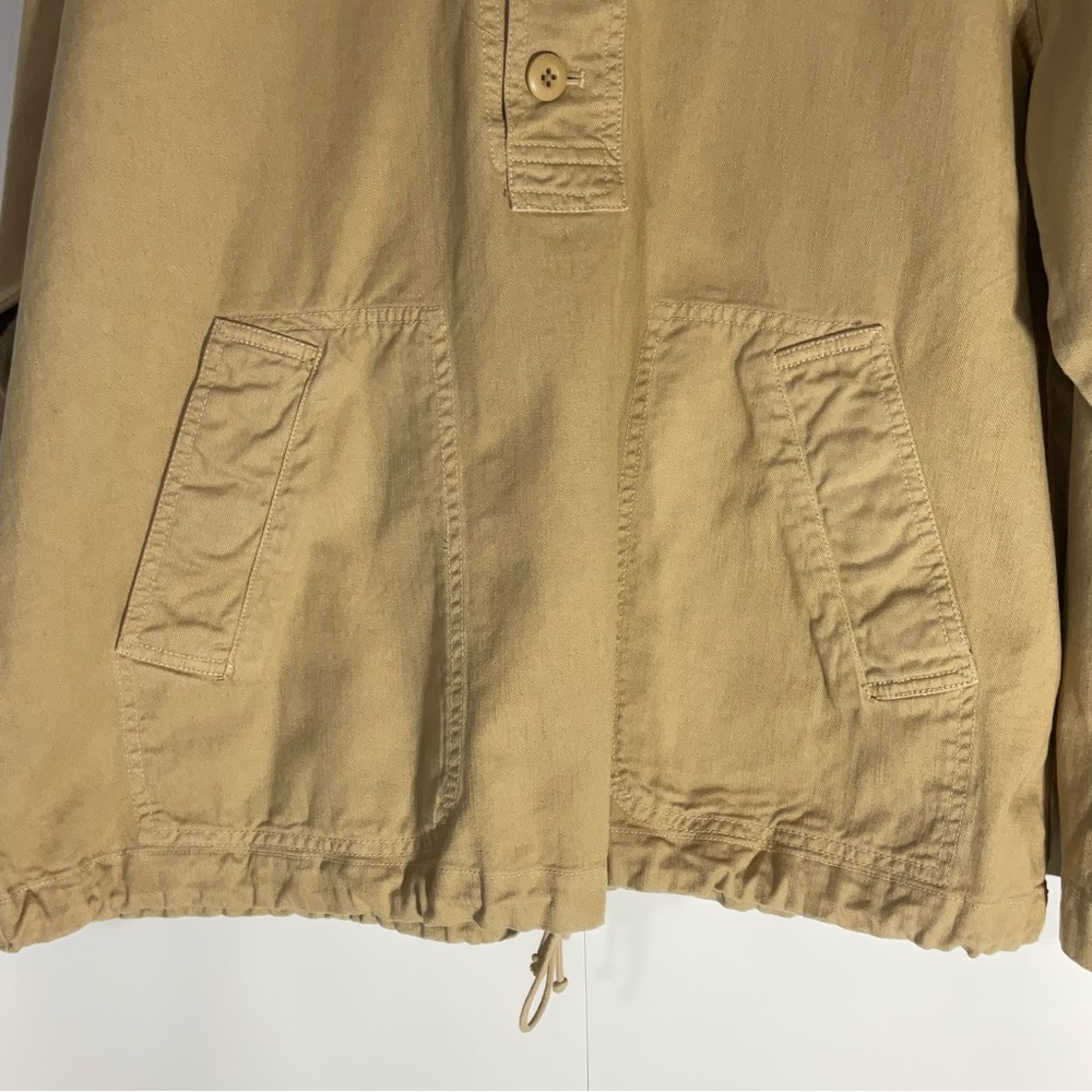 J. Crew Women’s Anorak Heritage Silhouette Hooded Pullover Jacket Beige Size LG - Picture 6 of 16